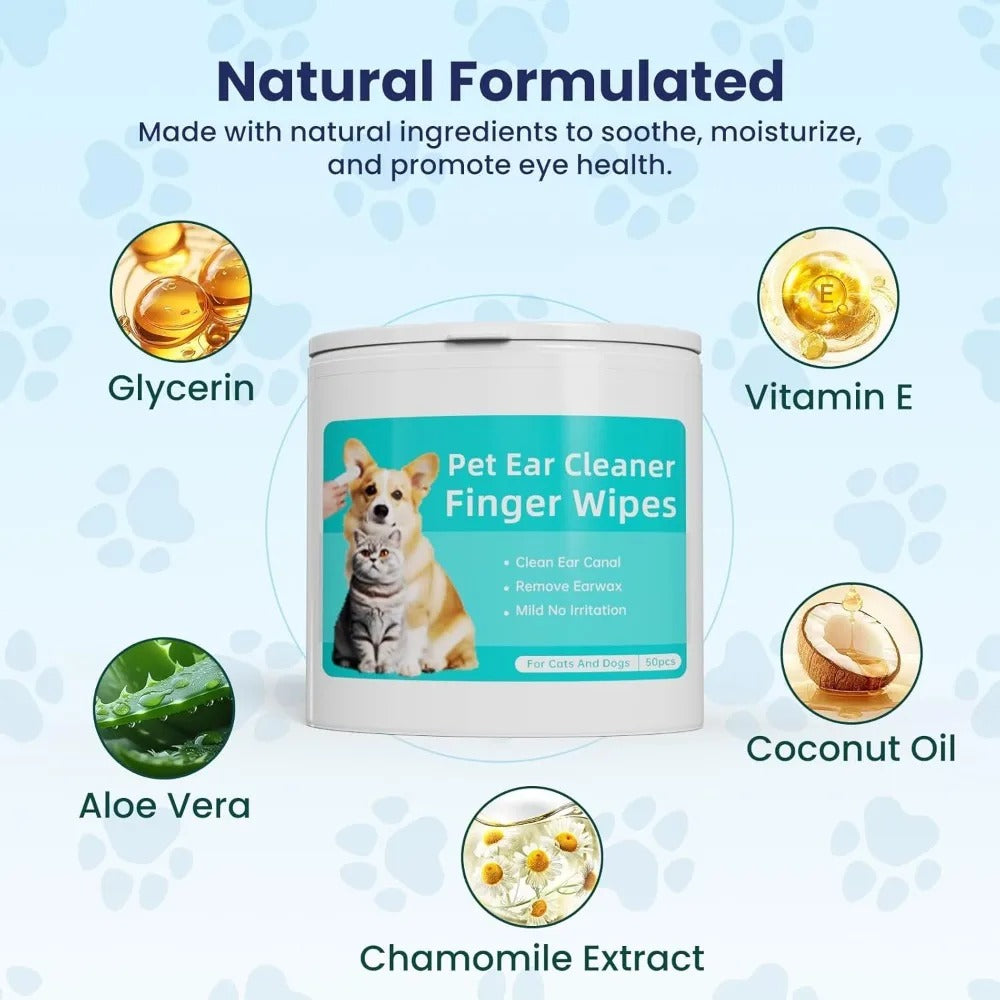 EarCare Finger Wipes for Dogs & Cats