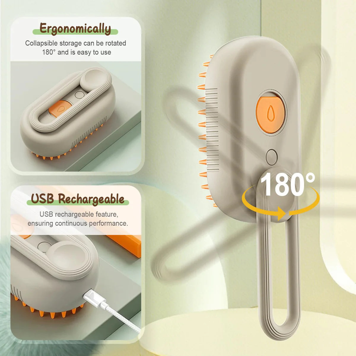 3-in-1 Electric Pet Grooming Brush