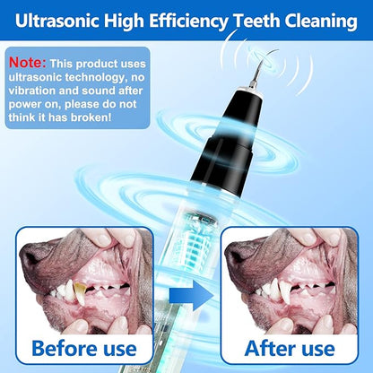 Ultrasonic Dog & Cat Tooth Cleaning Kit – 5‑Mode Tartar & Plaque Remover Kit for Healthier, Whiter Teeth