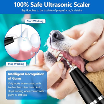 Ultrasonic Dog & Cat Tooth Cleaning Kit – 5‑Mode Tartar & Plaque Remover Kit for Healthier, Whiter Teeth