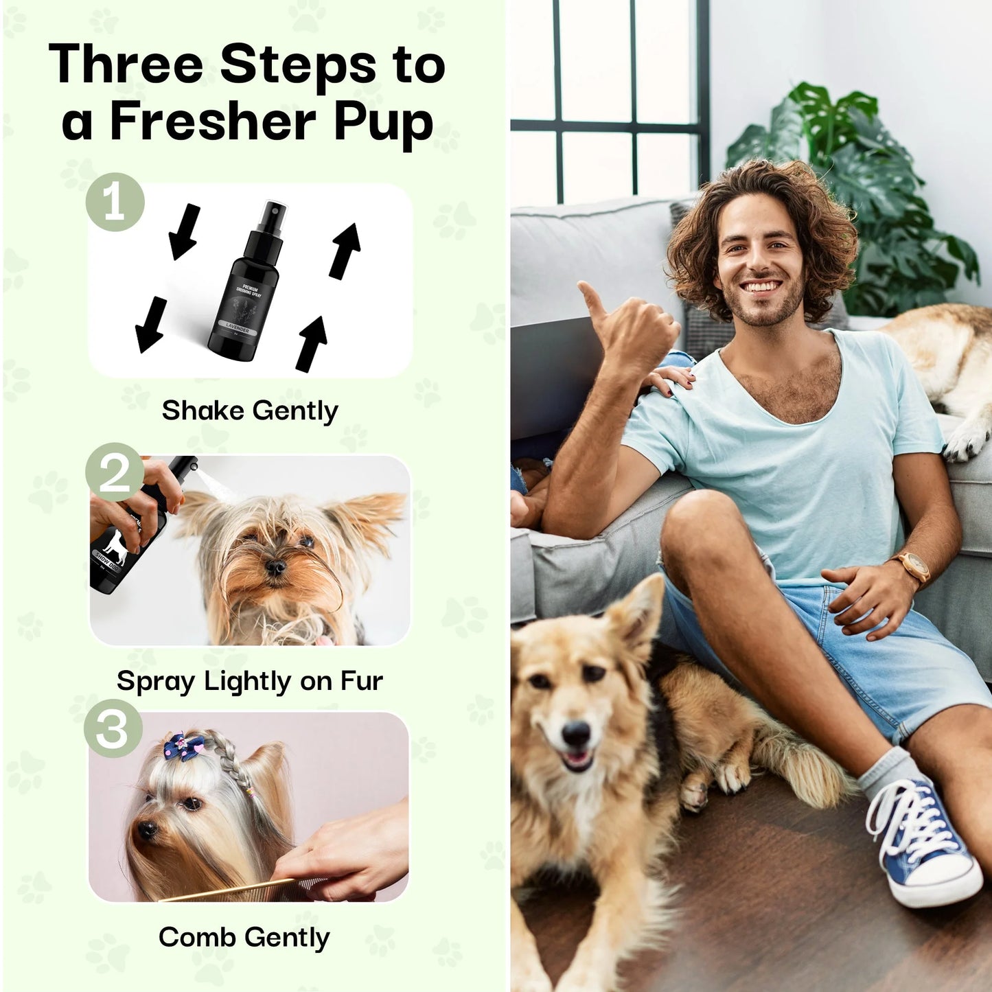 Long-Lasting Lavender Dog Cologne – Natural Odor Eliminator & Grooming Spray with Essential Oils