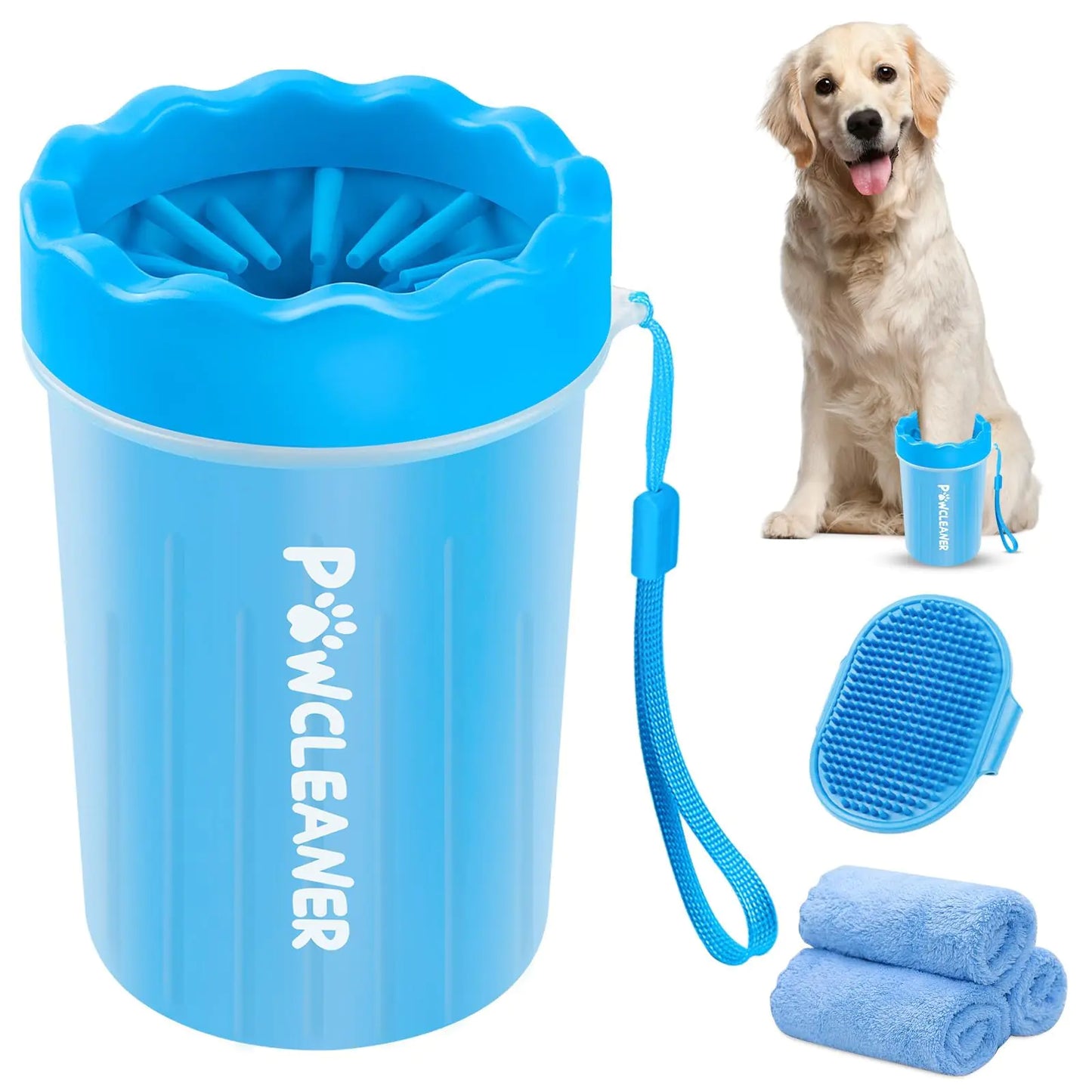 Dog & Cat Paw Cleaner Cup + 3 FREE Quick-Dry Towels
