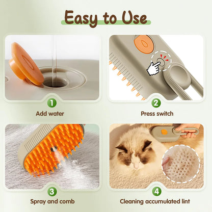 3-in-1 Electric Pet Grooming Brush
