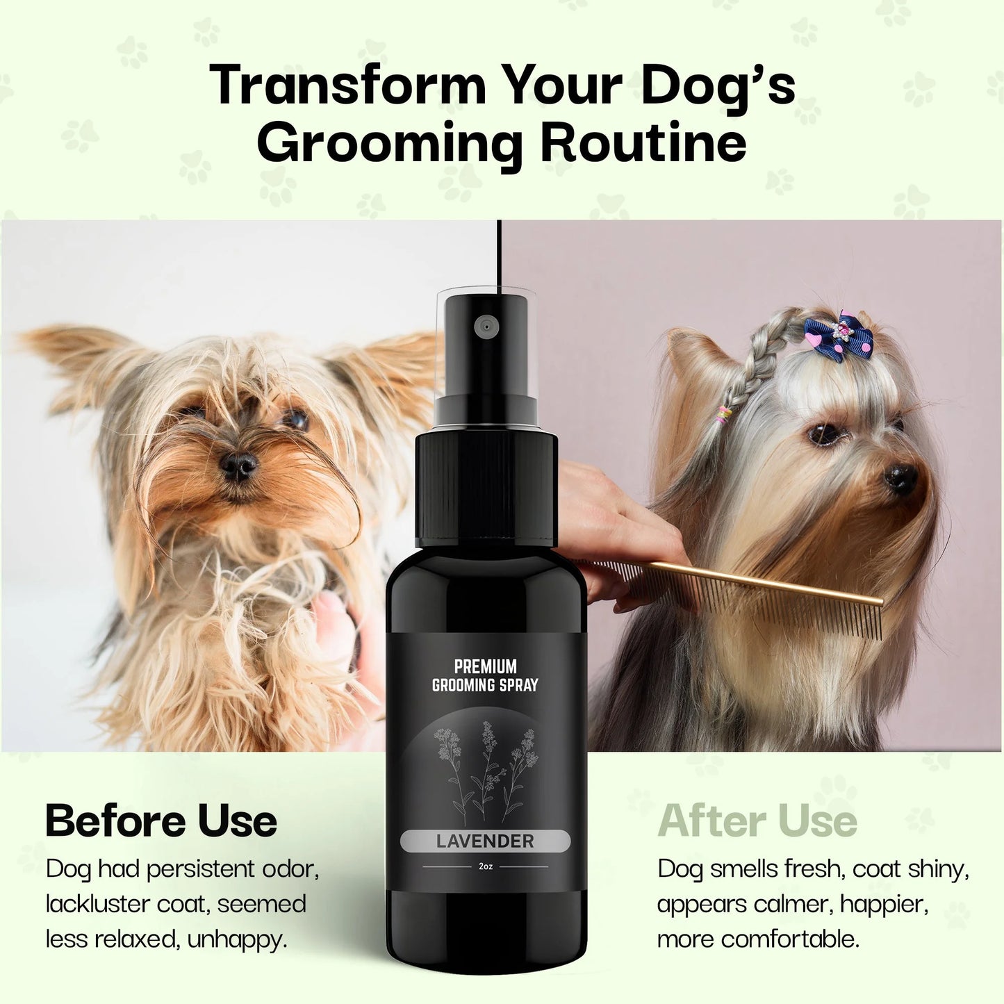 Long-Lasting Lavender Dog Cologne – Natural Odor Eliminator & Grooming Spray with Essential Oils