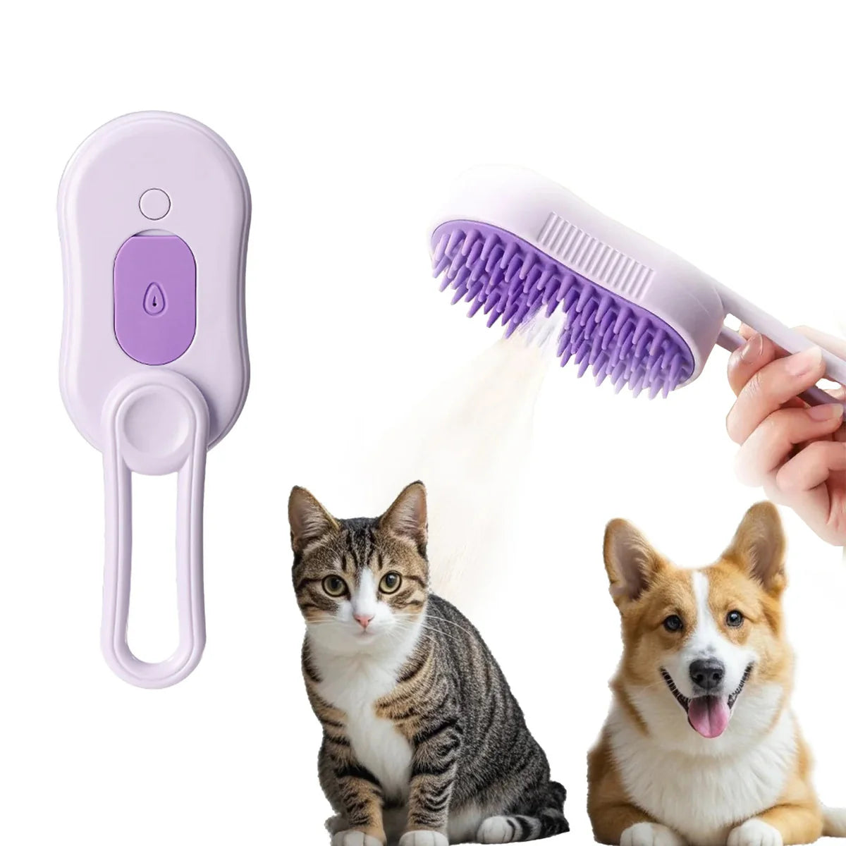 3-in-1 Electric Pet Grooming Brush