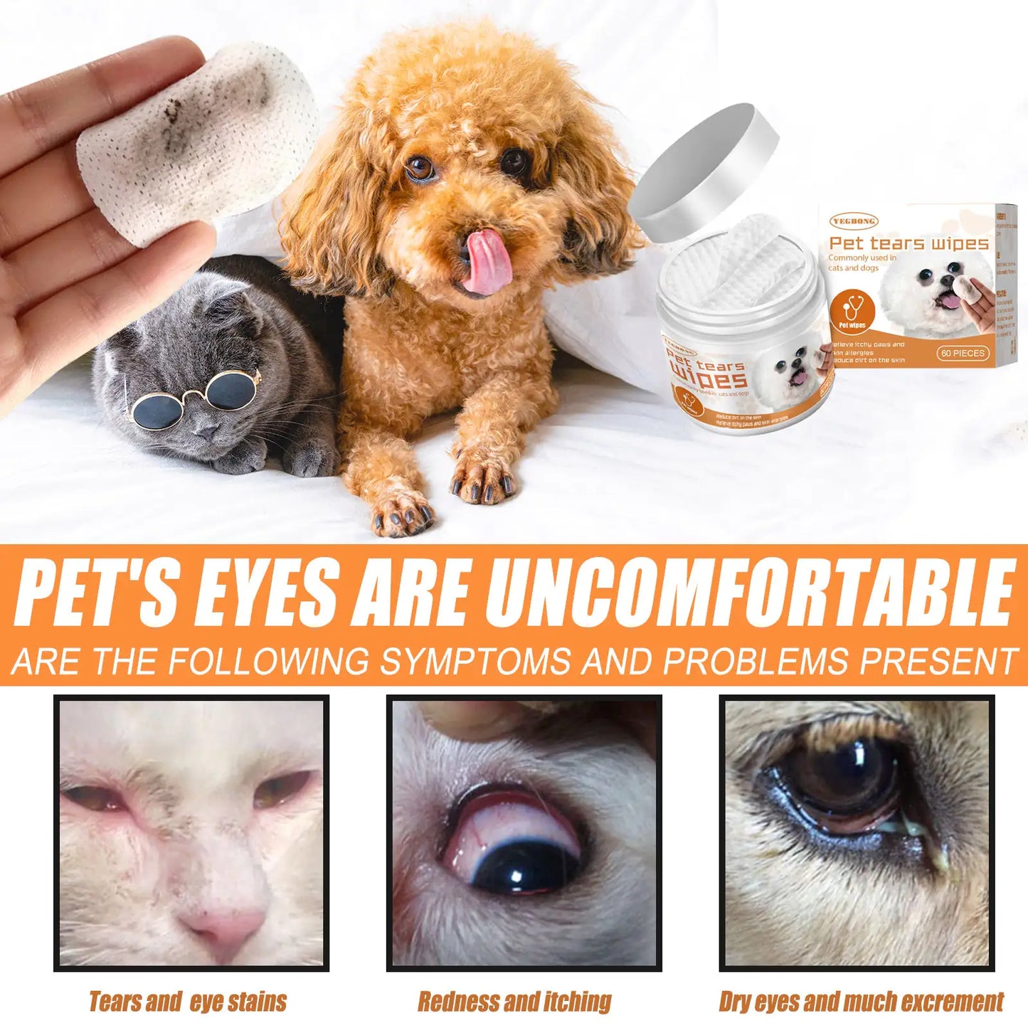 Tear Stain & Eye Cleaning Wipes