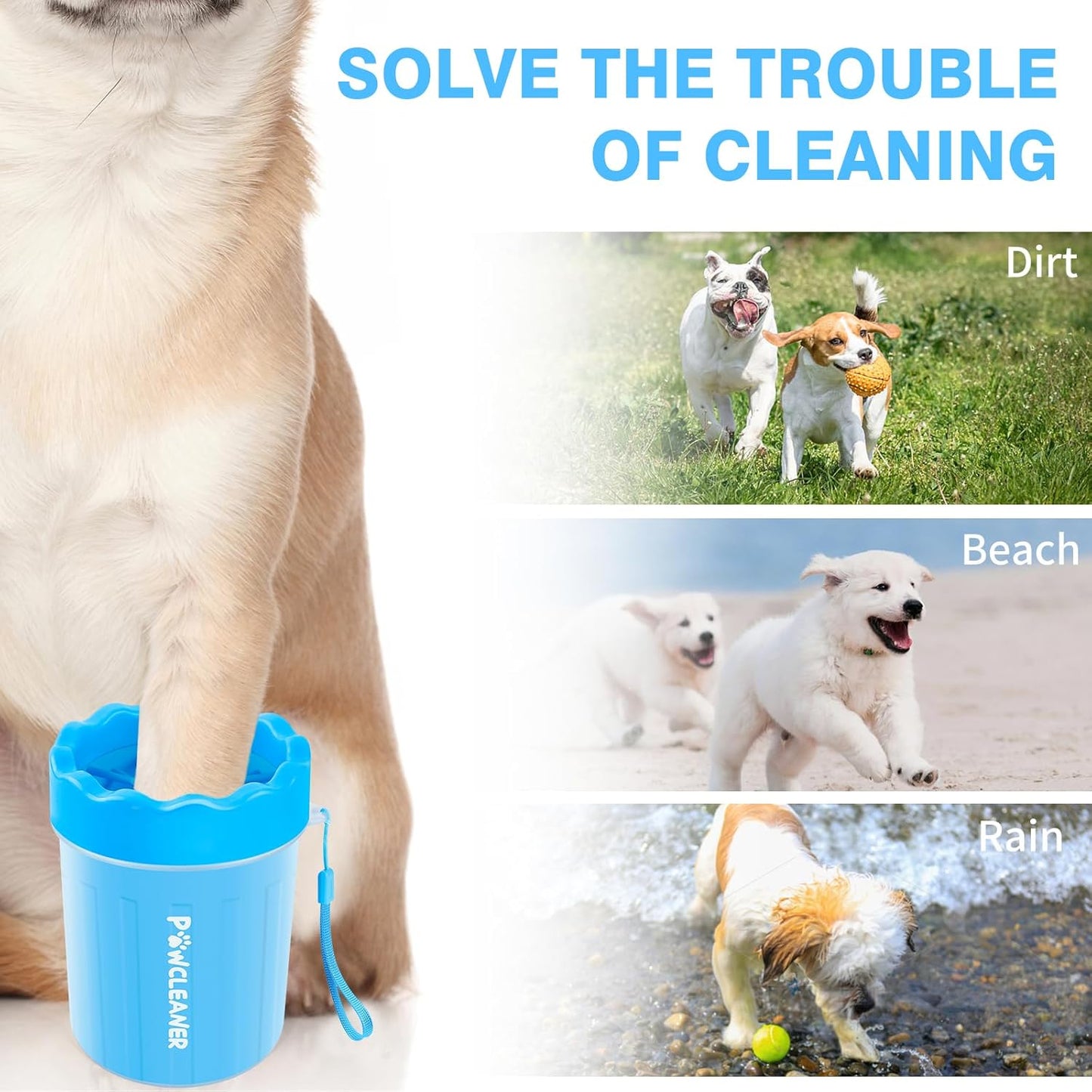 Dog & Cat Paw Cleaner Cup + 3 FREE Quick-Dry Towels