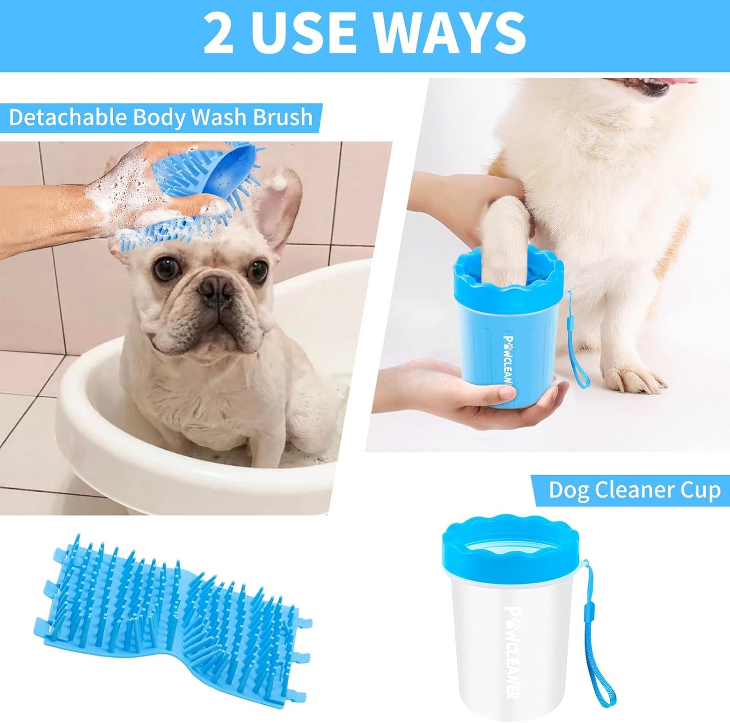 Dog & Cat Paw Cleaner Cup + 3 FREE Quick-Dry Towels